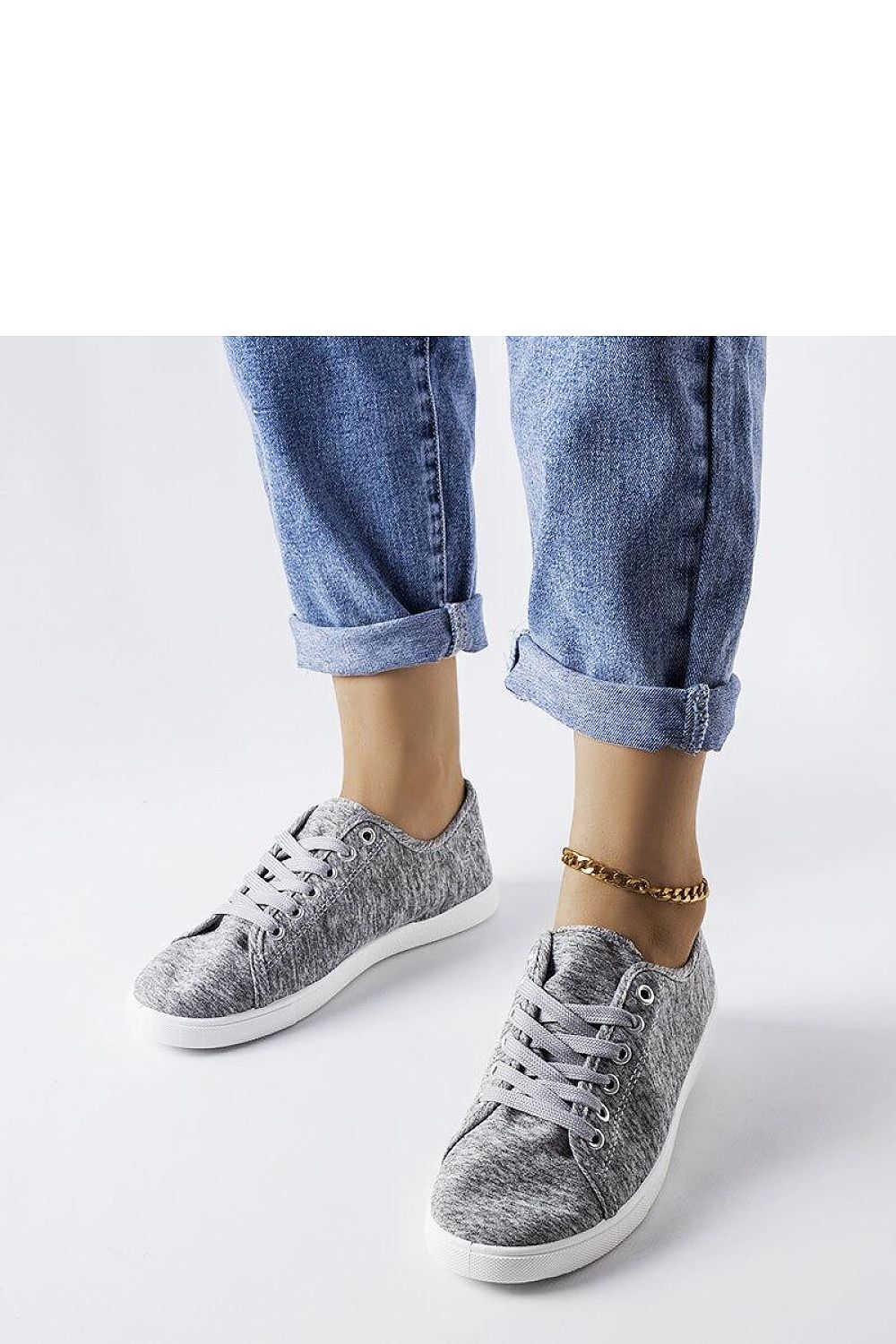 grey lace mini sneakers alternate angle