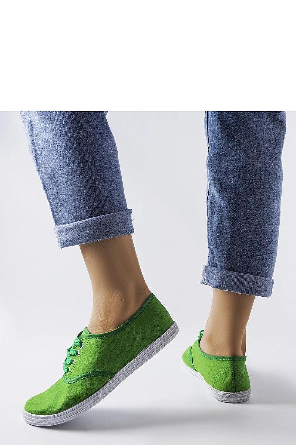 green lace sneakers alternate angle