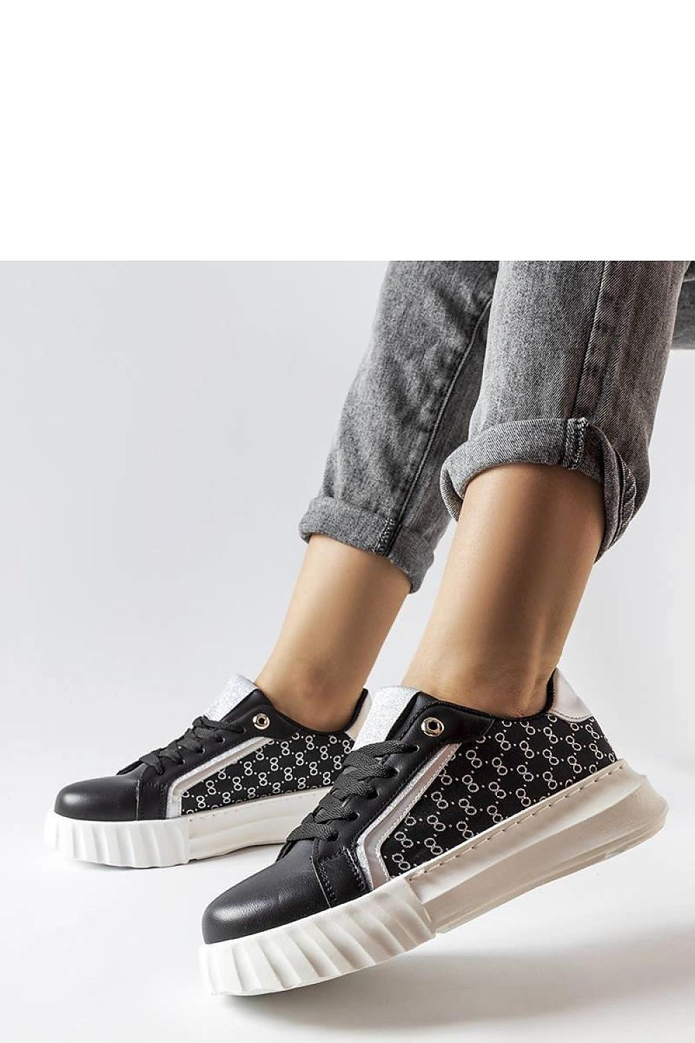black lace sneakers alternate angle