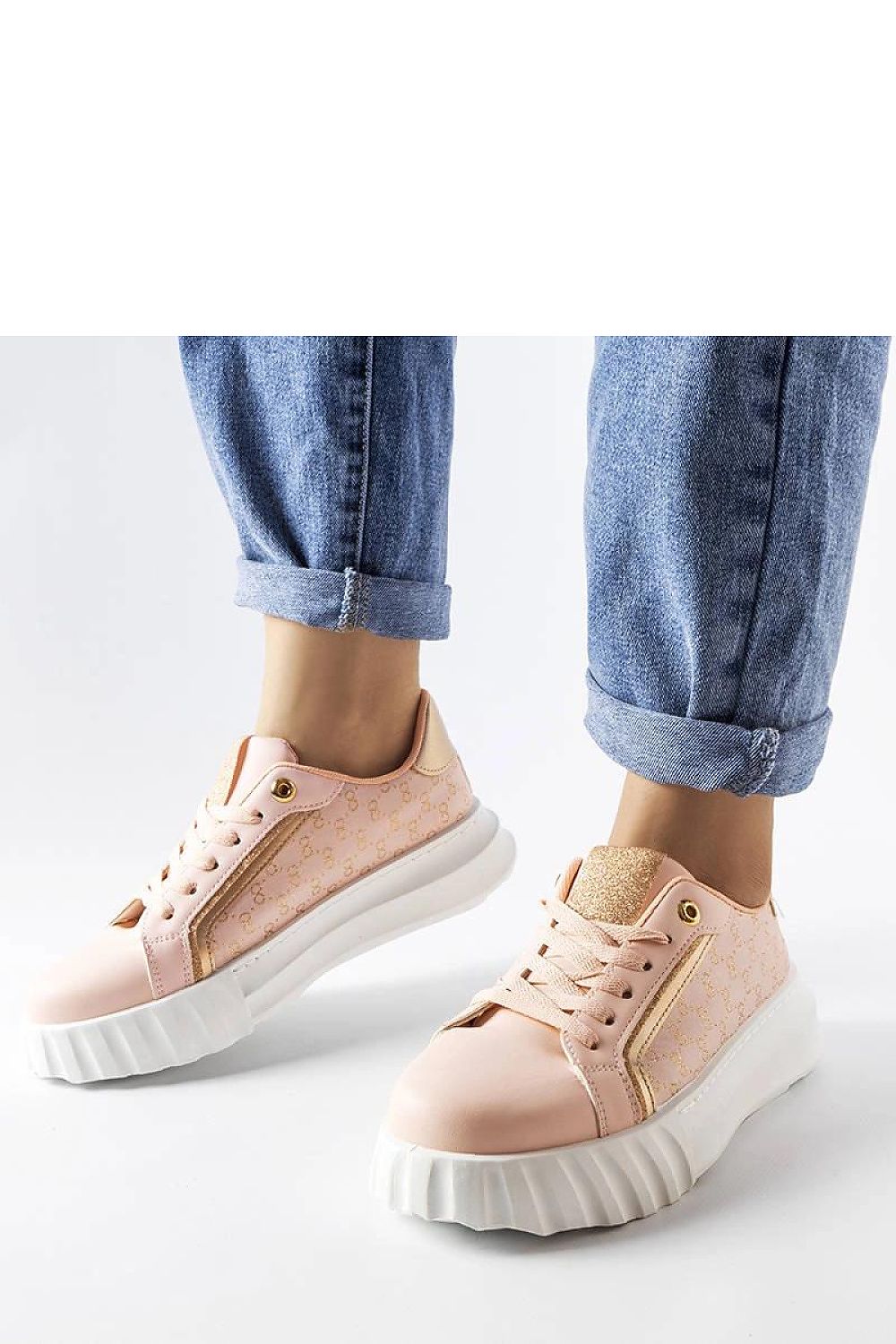 black lace sneakers back view