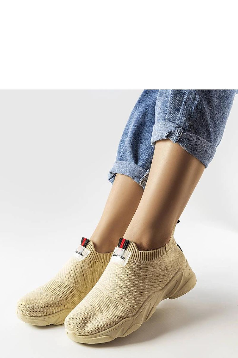 beige sport shoes alternate angle