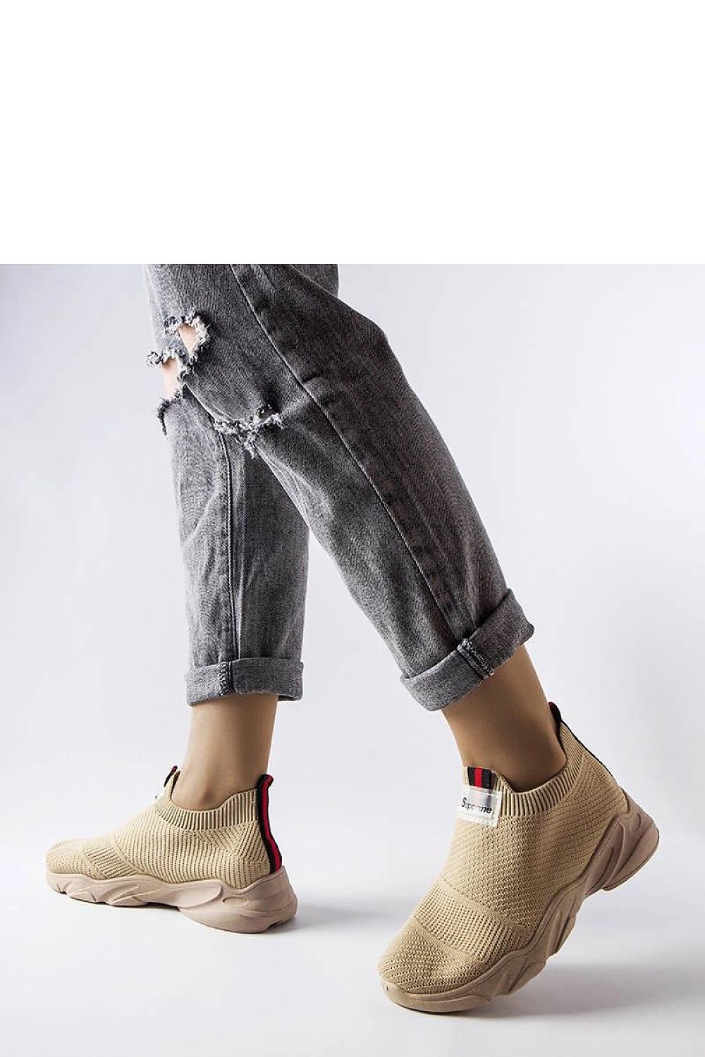 beige sport shoes alternate angle