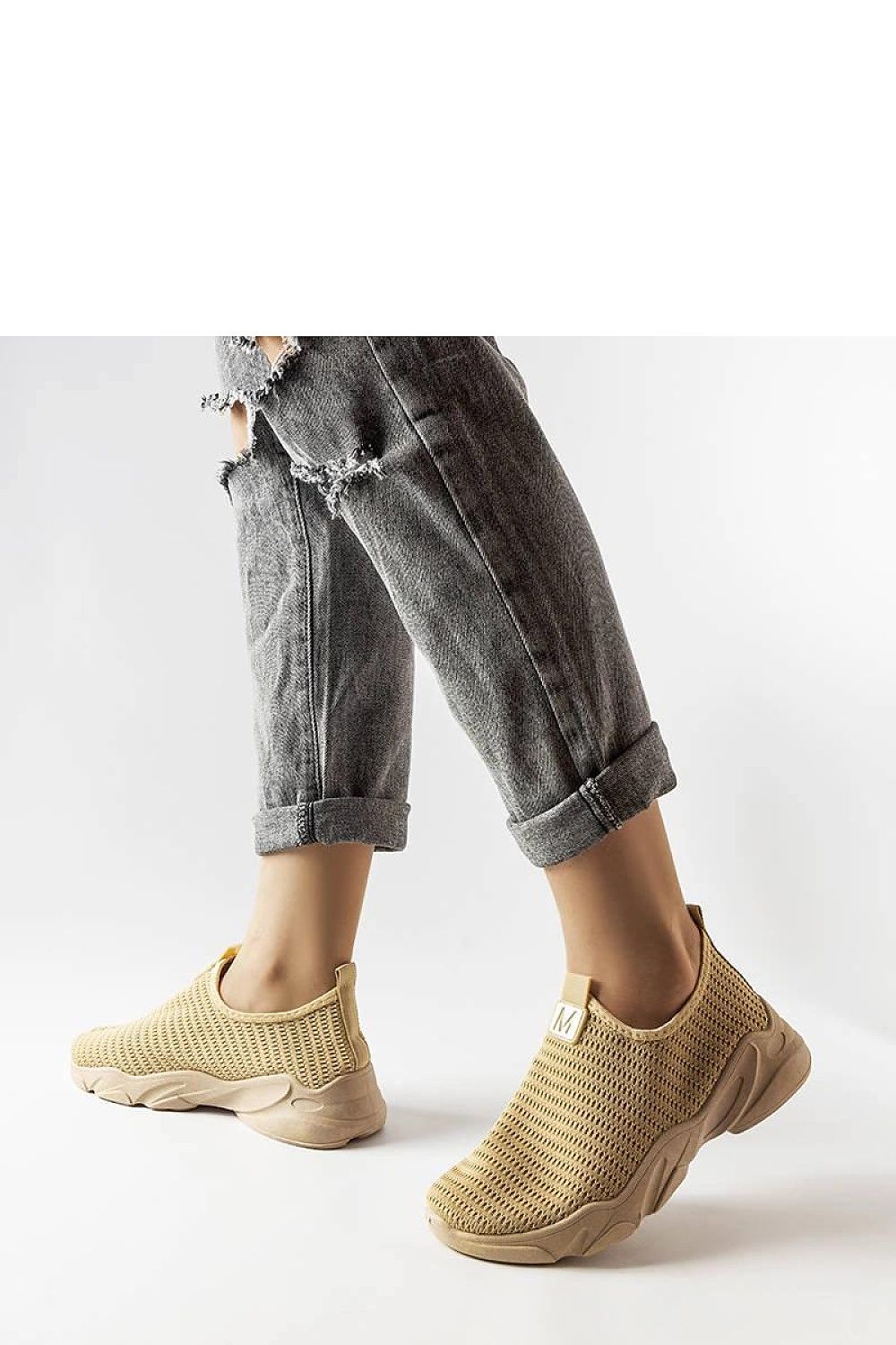 beige sport shoes alternate angle