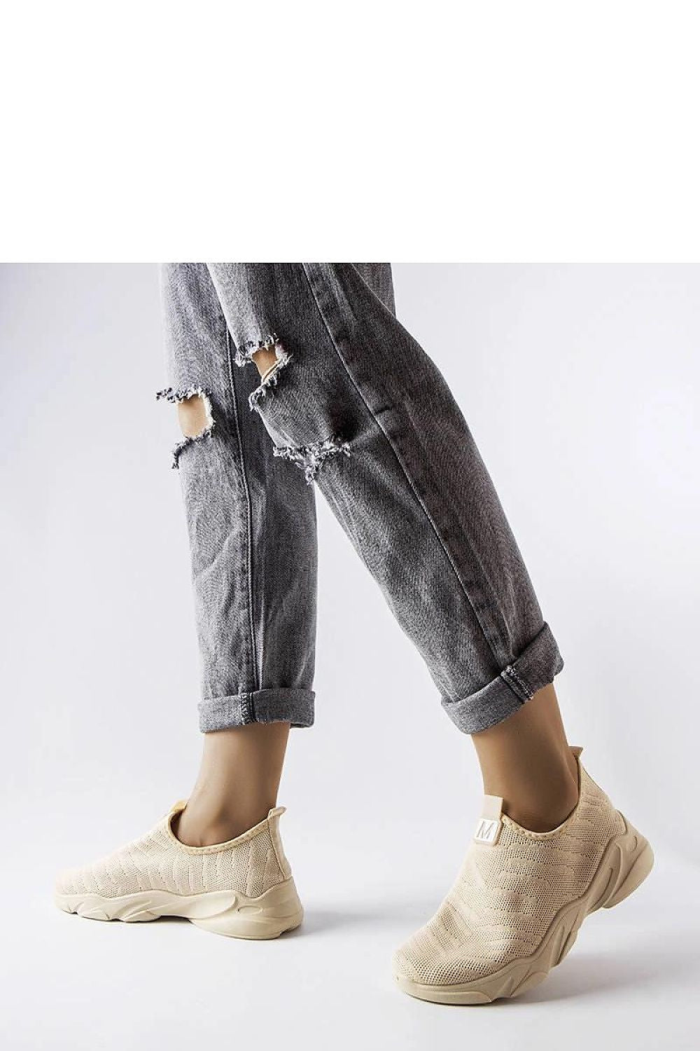 beige sport shoes alternate angle