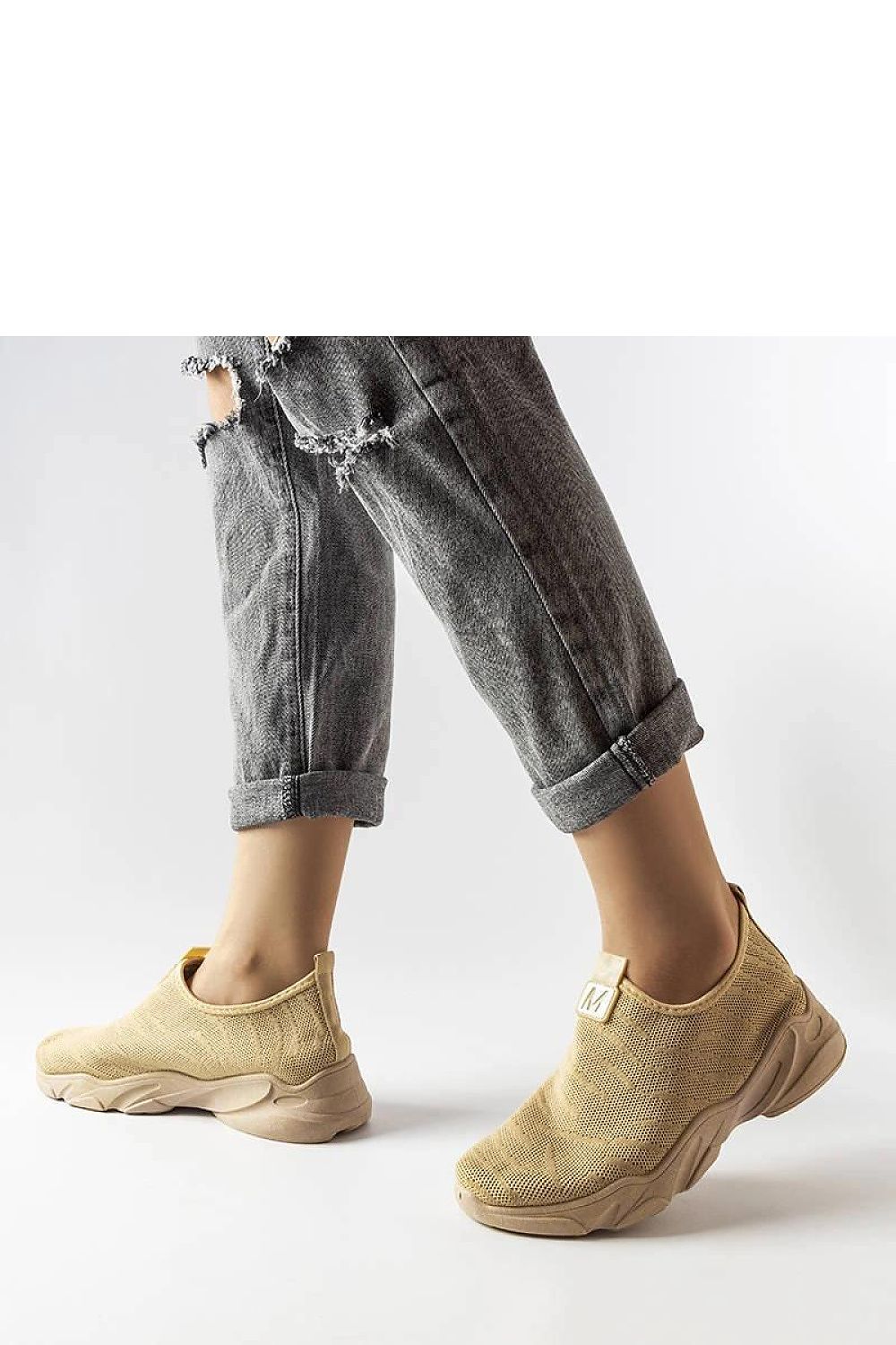 beige sport shoes alternate angle