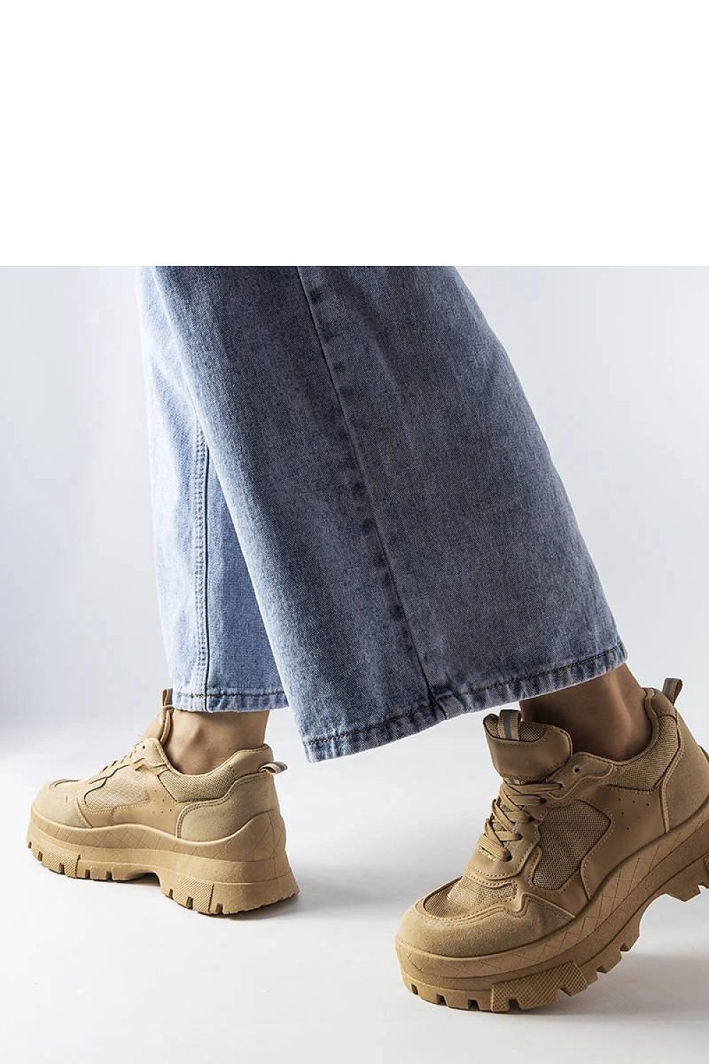 beige lace sneakers alternate angle