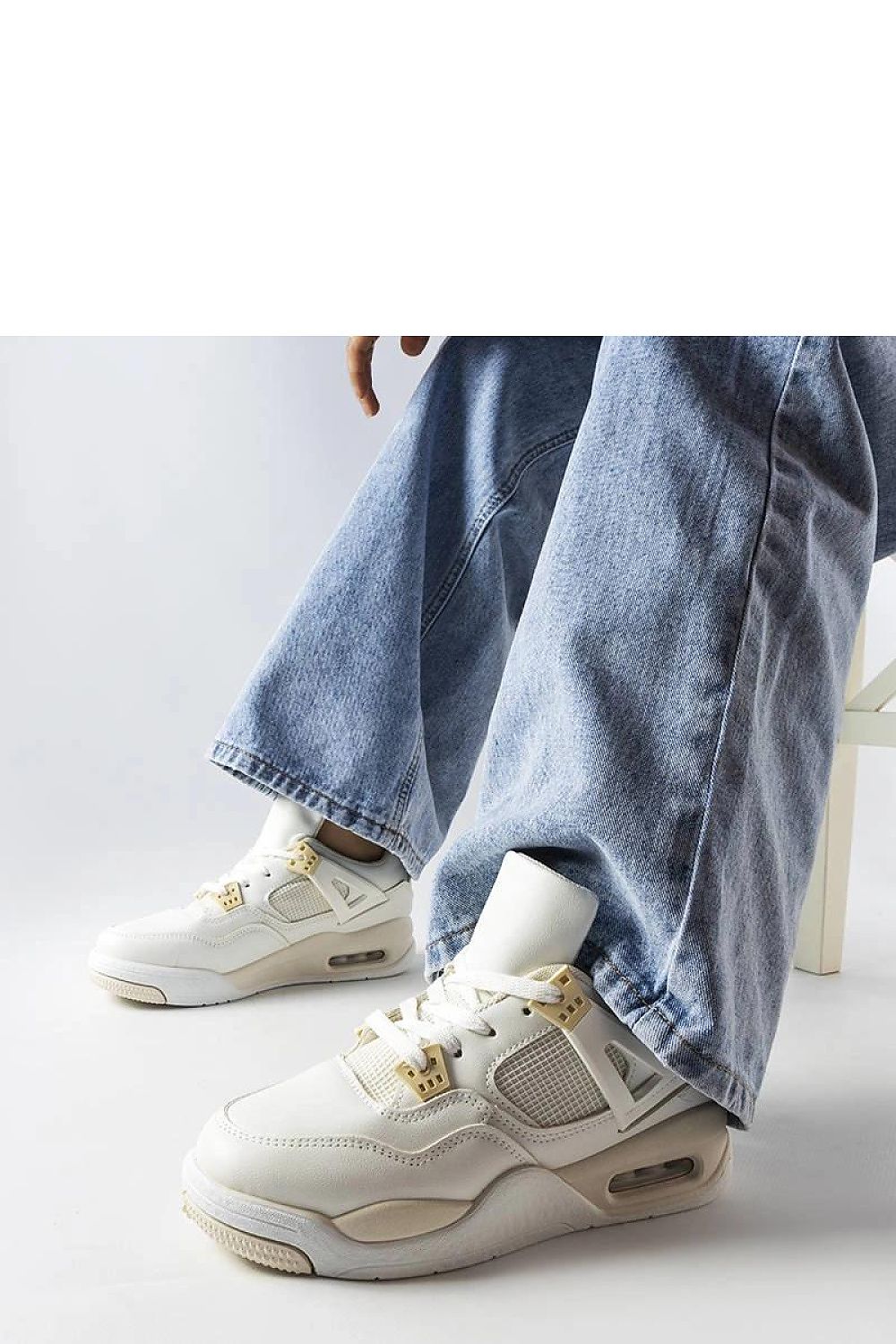 beige lace maxi sneakers alternate angle