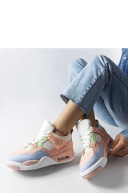 beige lace maxi sneakers side view