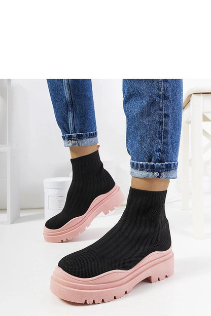 black sneakers front view