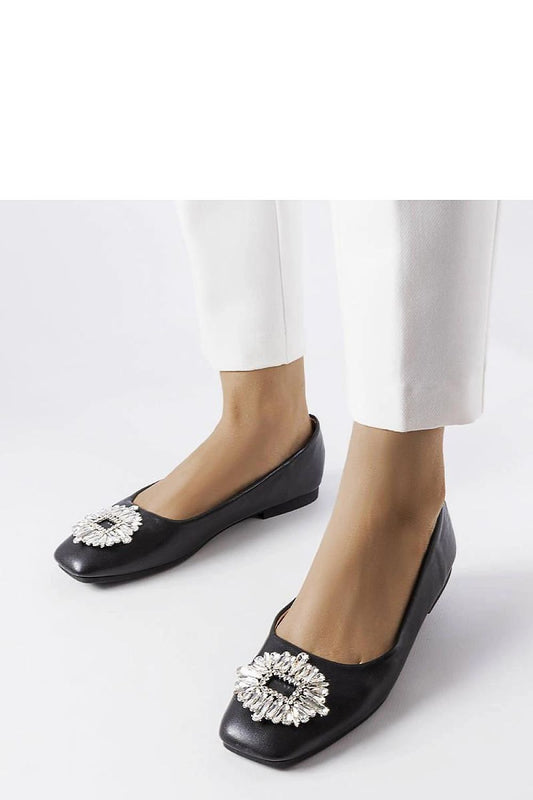 black maxi ballet flats front view