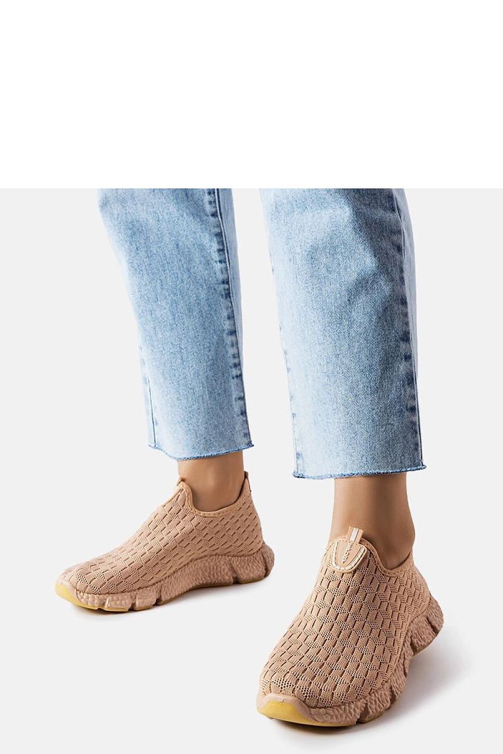 beige sneakers detail view