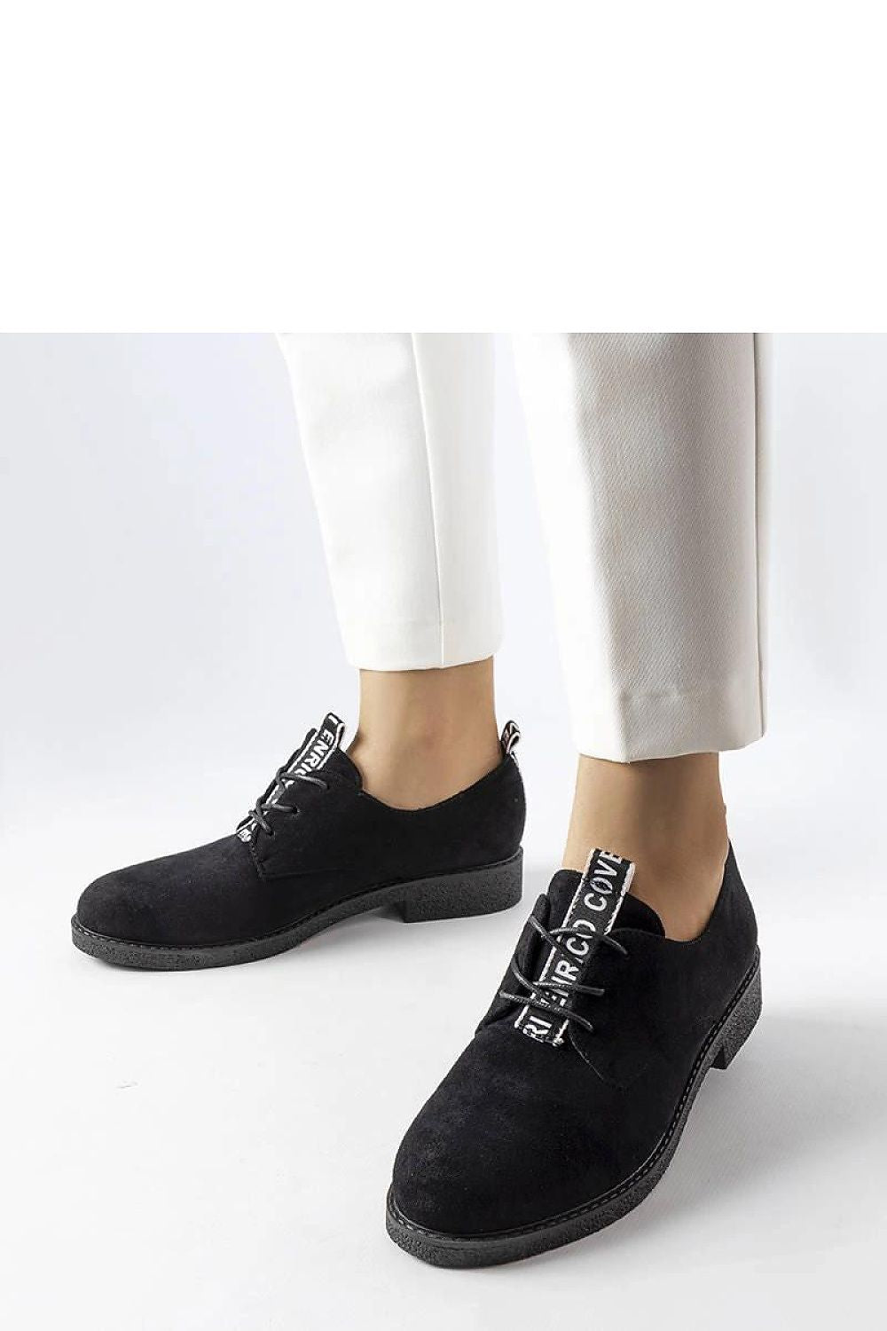 black lace sneakers front view