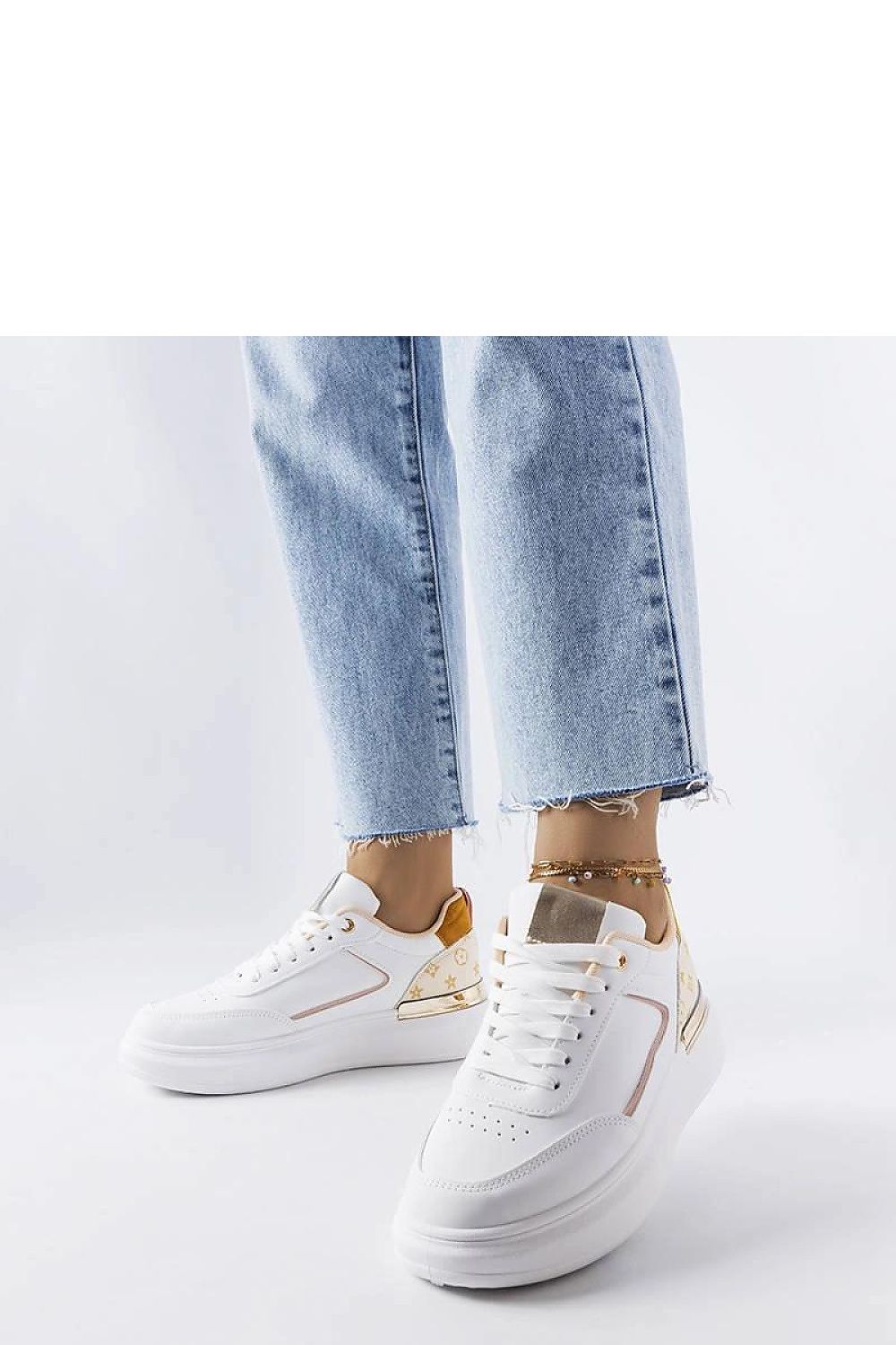 white lace sneakers alternate angle