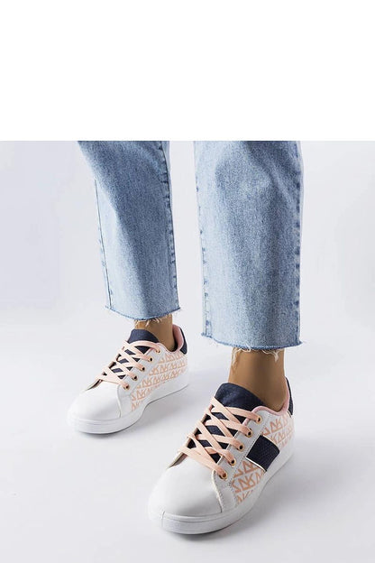 white lace sneakers front view