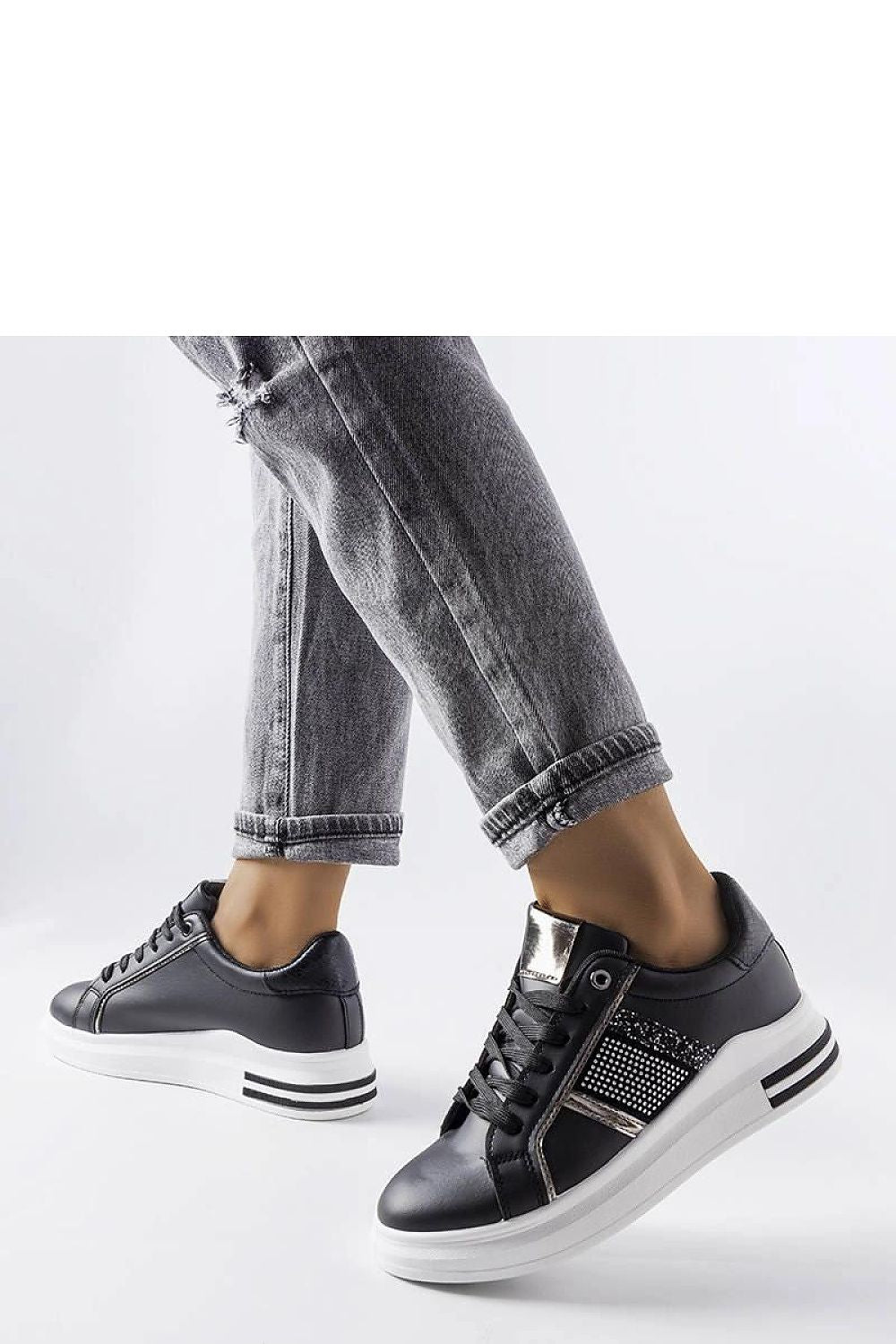 white lace sneakers view 8