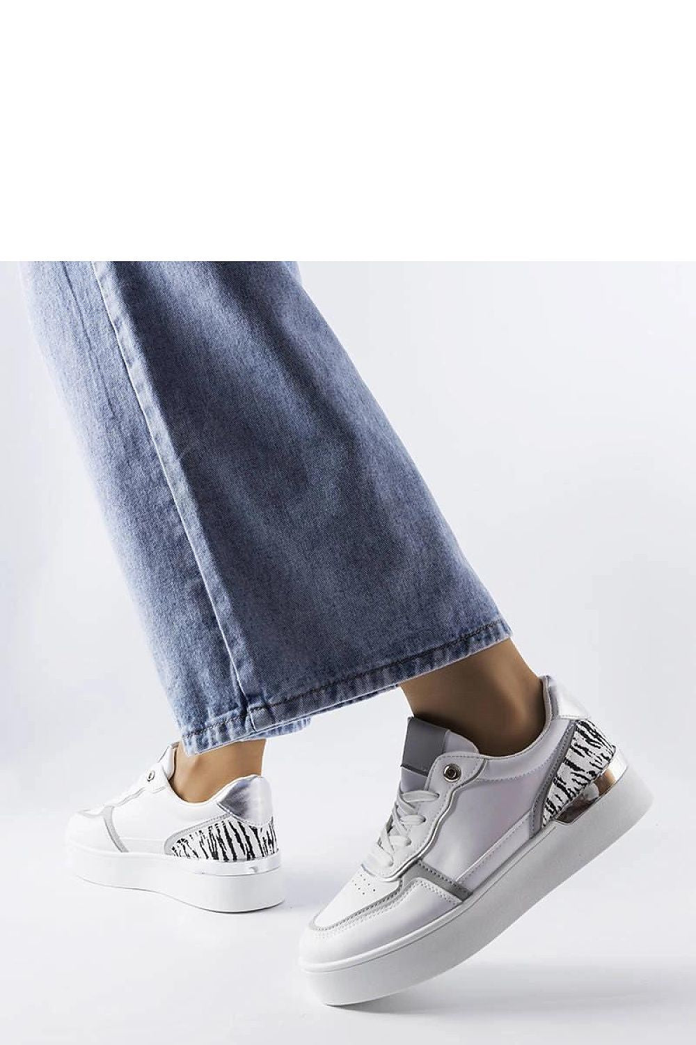 white lace sneakers alternate angle
