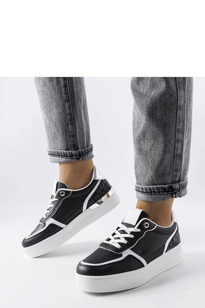 white lace sneakers back view