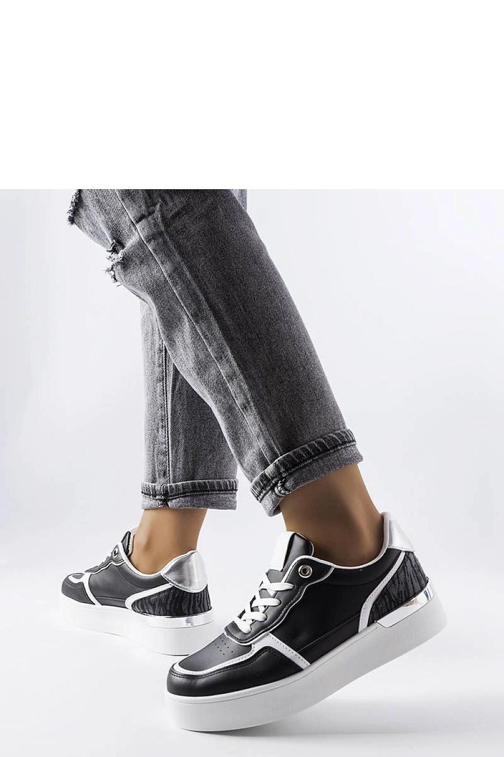 white lace sneakers side view