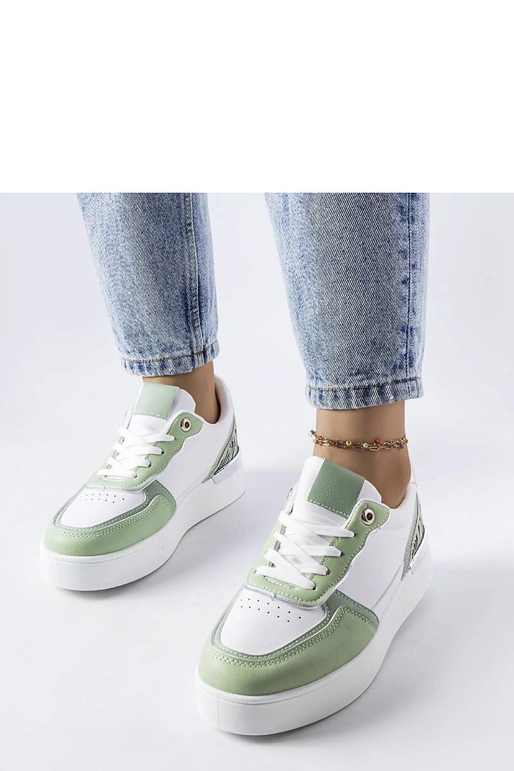white lace sneakers view 7