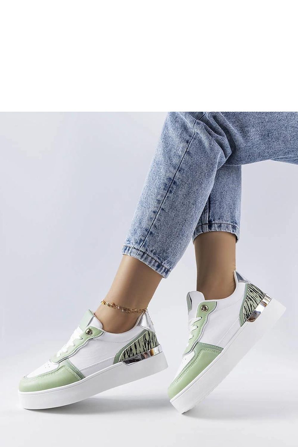 white lace sneakers view 8