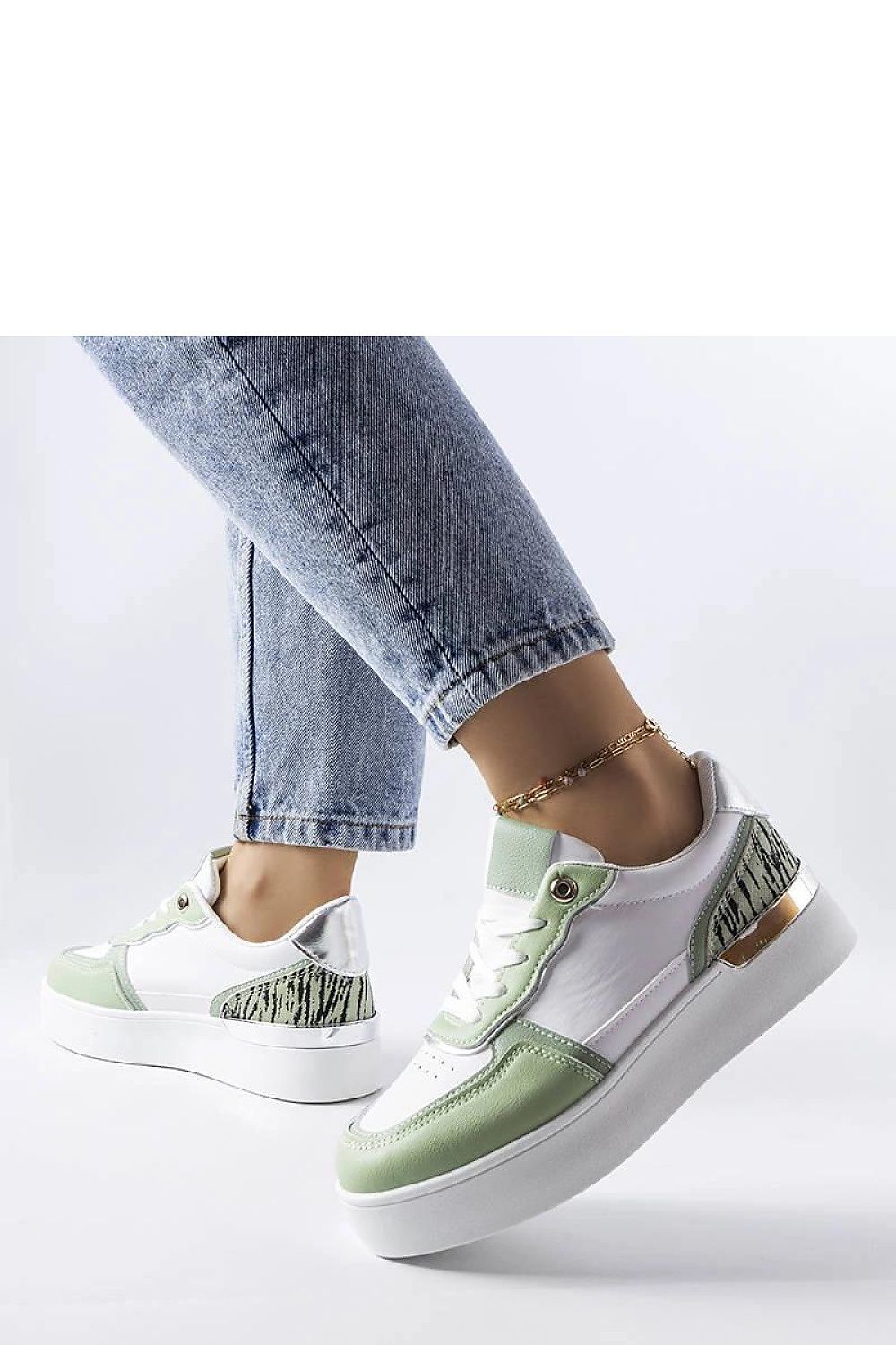 white lace sneakers view 9