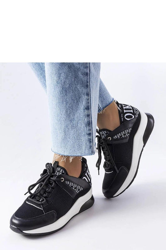 black lace mini sneakers front view