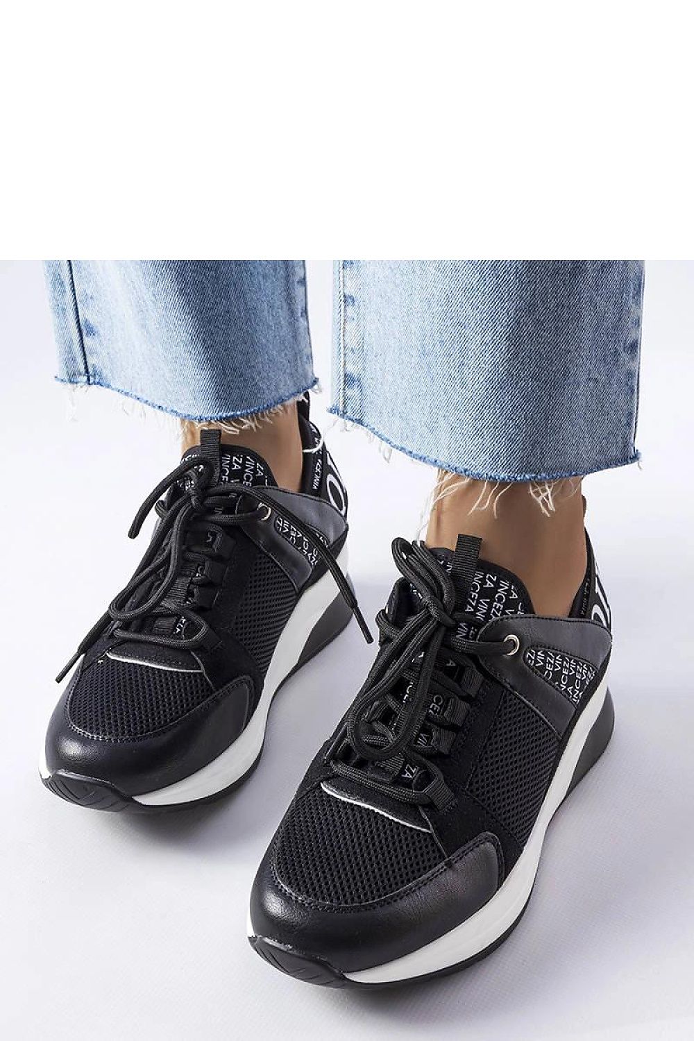 black lace mini sneakers alternate angle