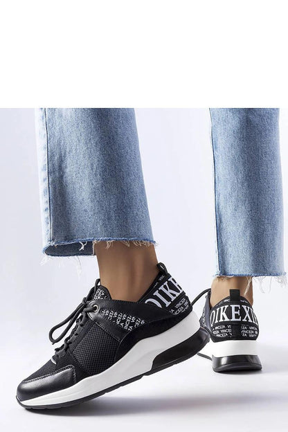 black lace mini sneakers detail view