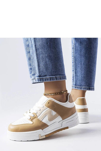 beige lace sneakers side view