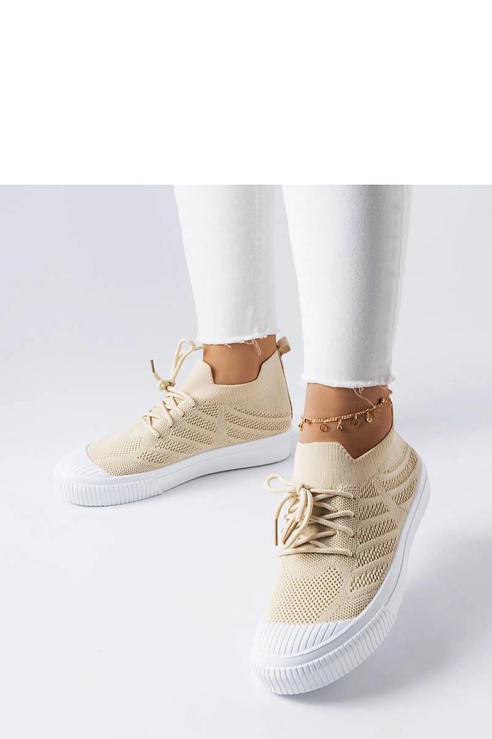 beige sneakers front view