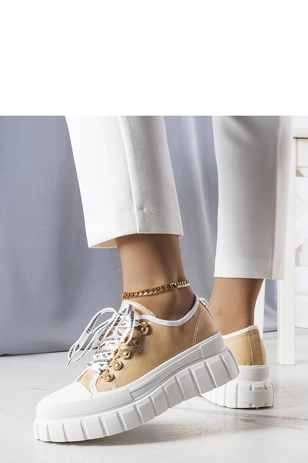 pink lace sneakers view 6