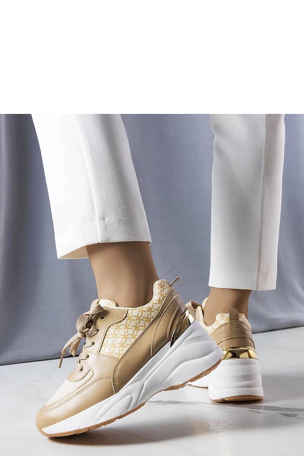 grey lace sneakers view 6