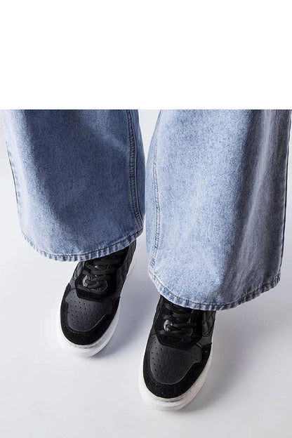 black lace sport shoes detail view