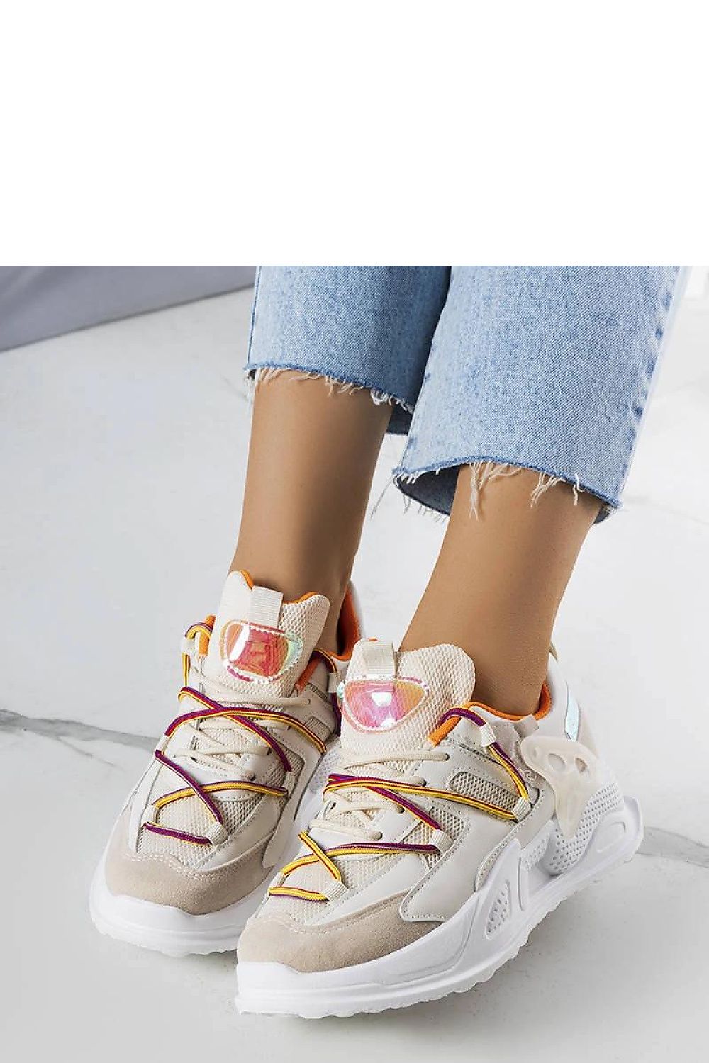 beige lace sneakers alternate angle