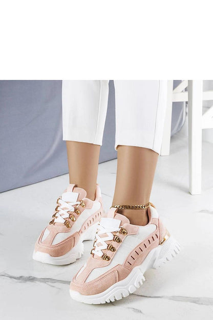 beige lace sneakers side view