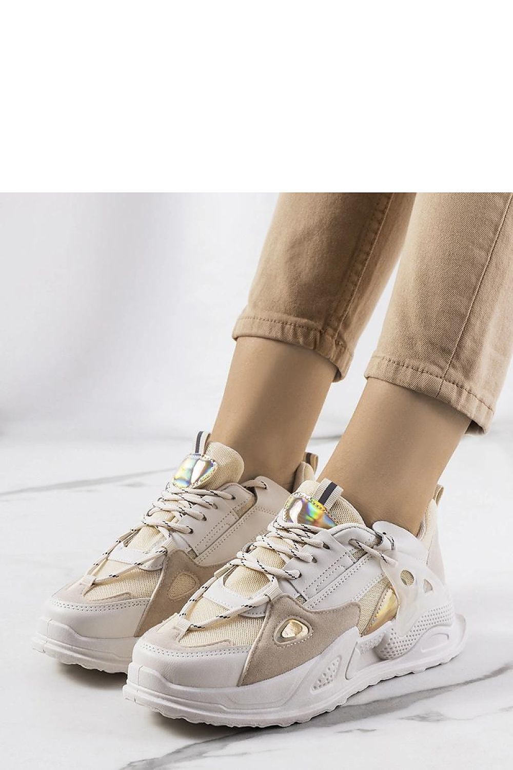 beige lace sneakers alternate angle