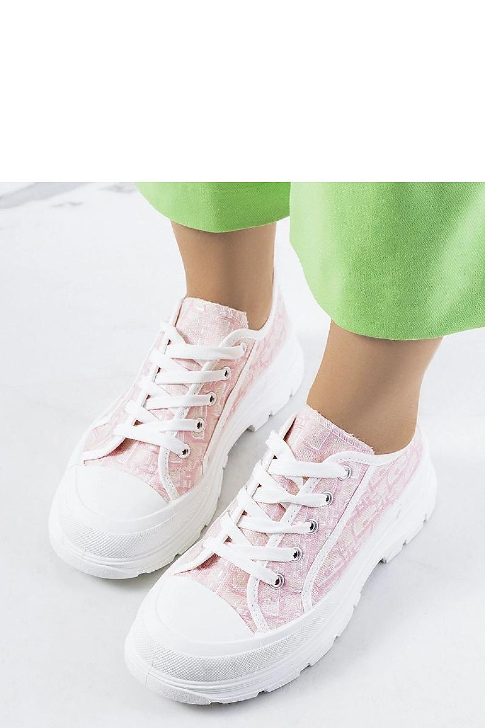 pink lace sneakers alternate angle