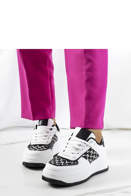 white lace sneakers front view