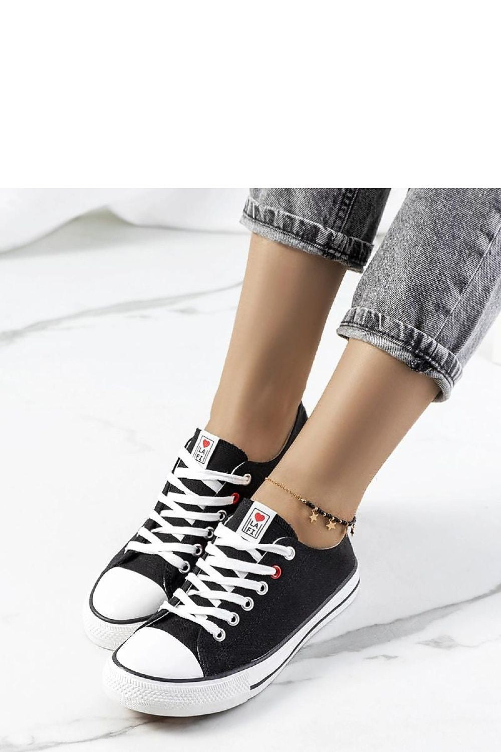 black lace sneakers alternate angle