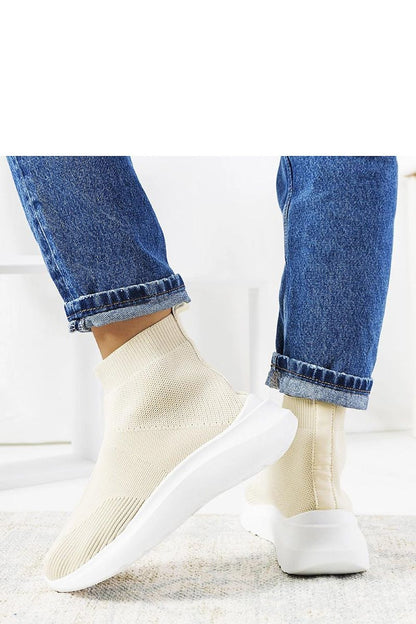 beige sneakers detail view