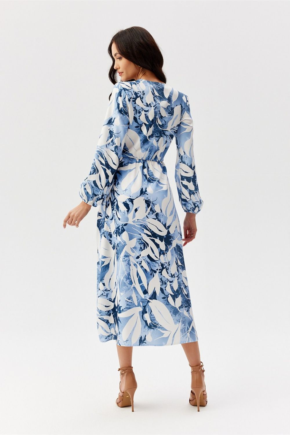 multicolor wrap flared day dress view 23