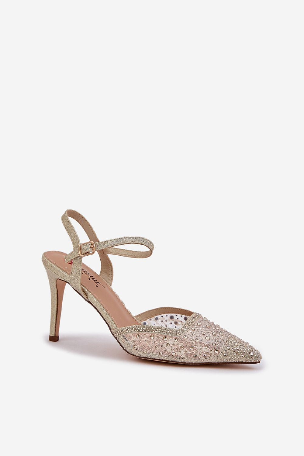 black high heels side view