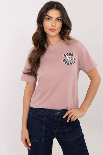 Women's Black, Pink, and Green T-shirt back view