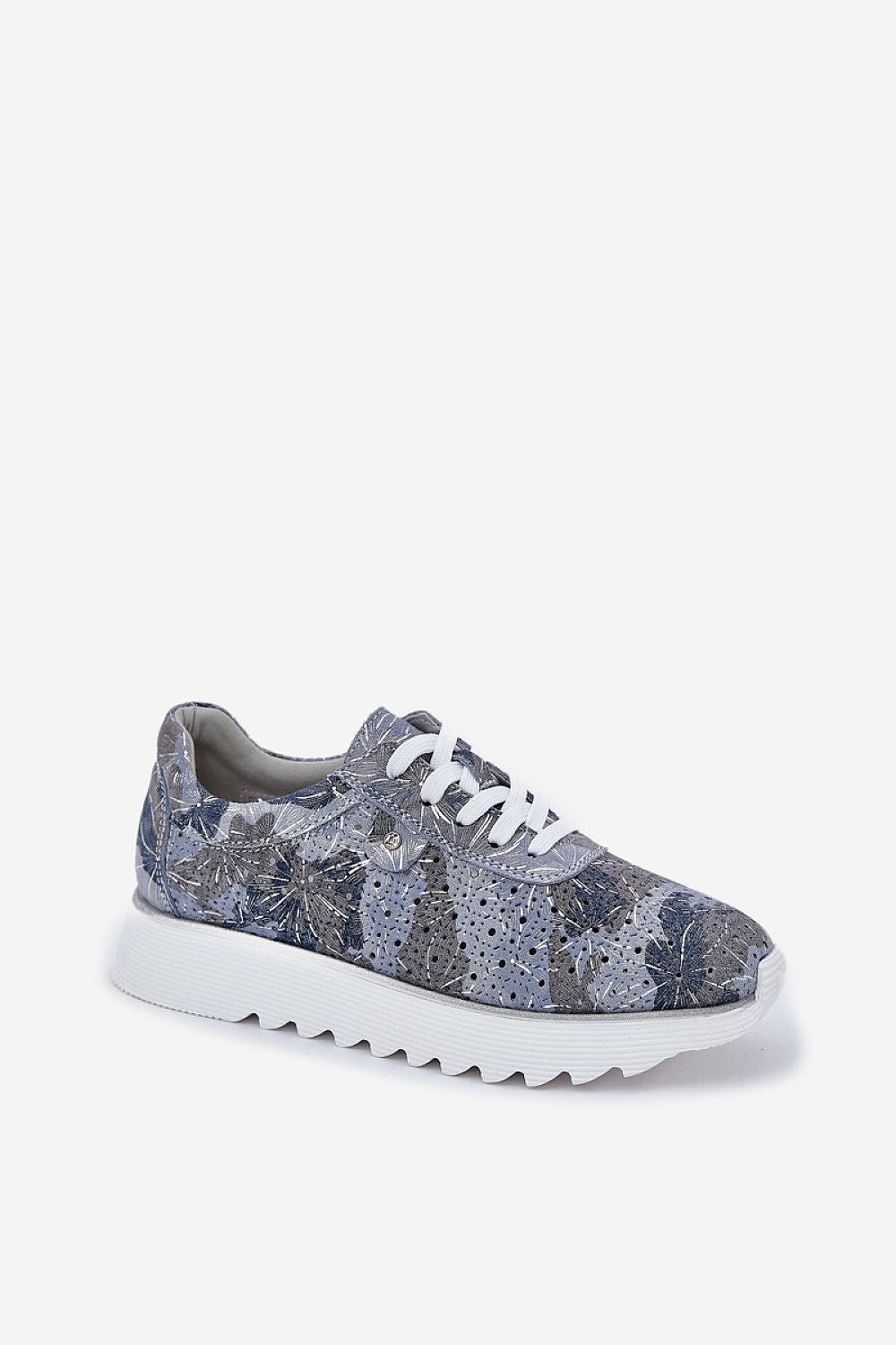grey sequin sport shoes side view