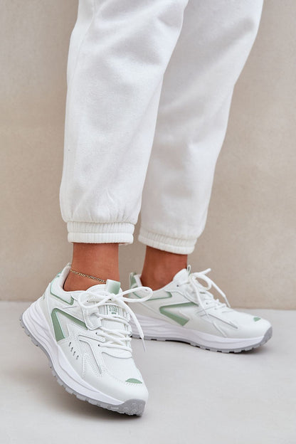 beige sport shoes back view