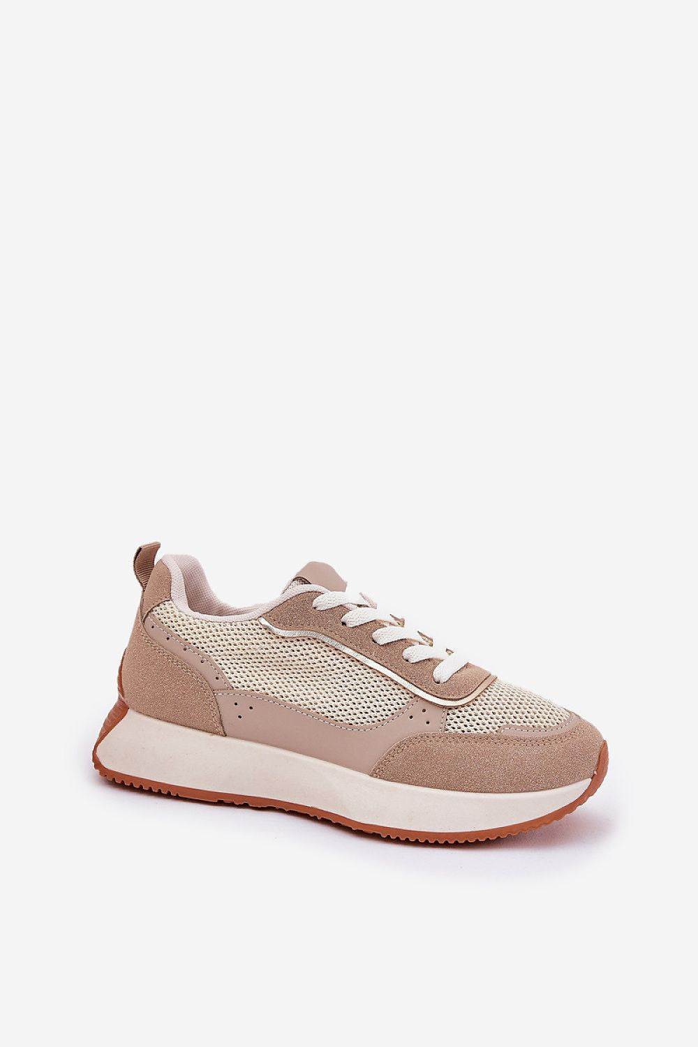 beige sport shoes alternate angle
