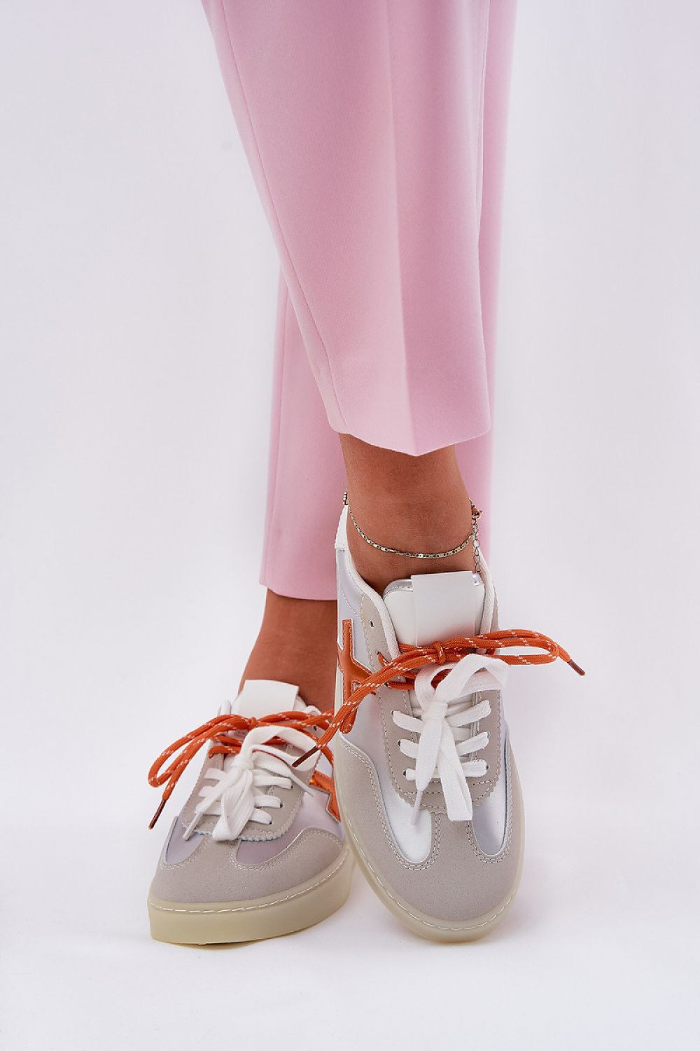 white sport shoes back view