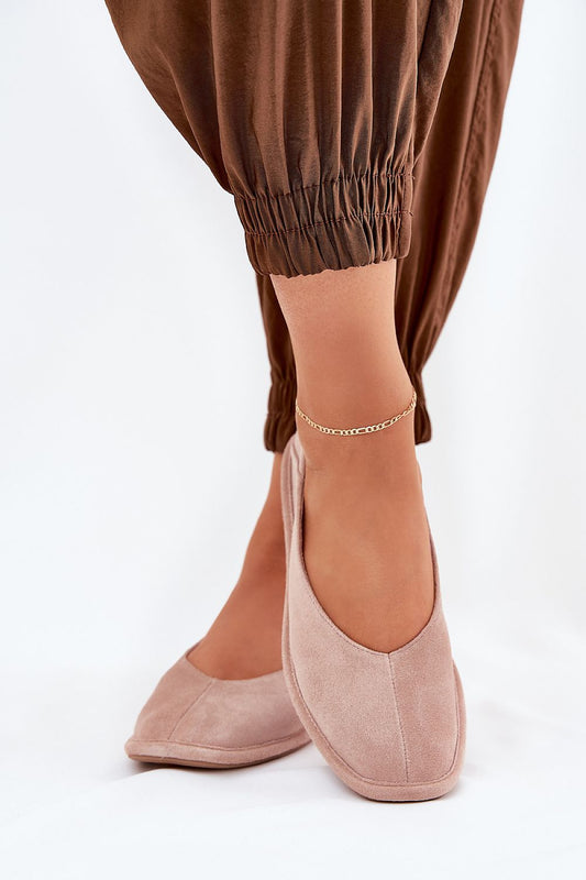 pink ballet flats front view