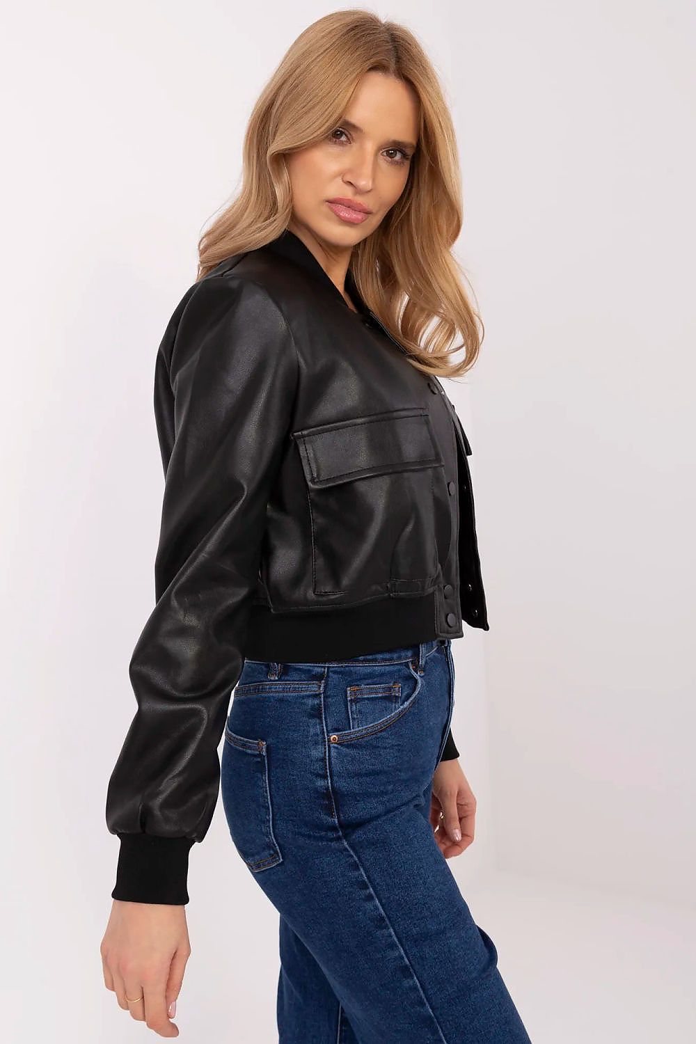 black long sleeve jacket alternate angle