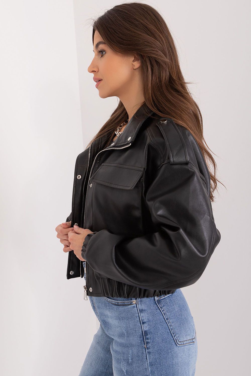 black long sleeve jacket alternate angle